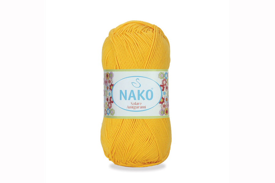 Пряжа Solare amigurumi 100гр/270м NAKO, жовтий, 6949