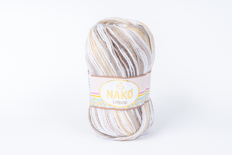 Пряжа Lolipop 100гр/230м NAKO, секційного фарбування, 80563