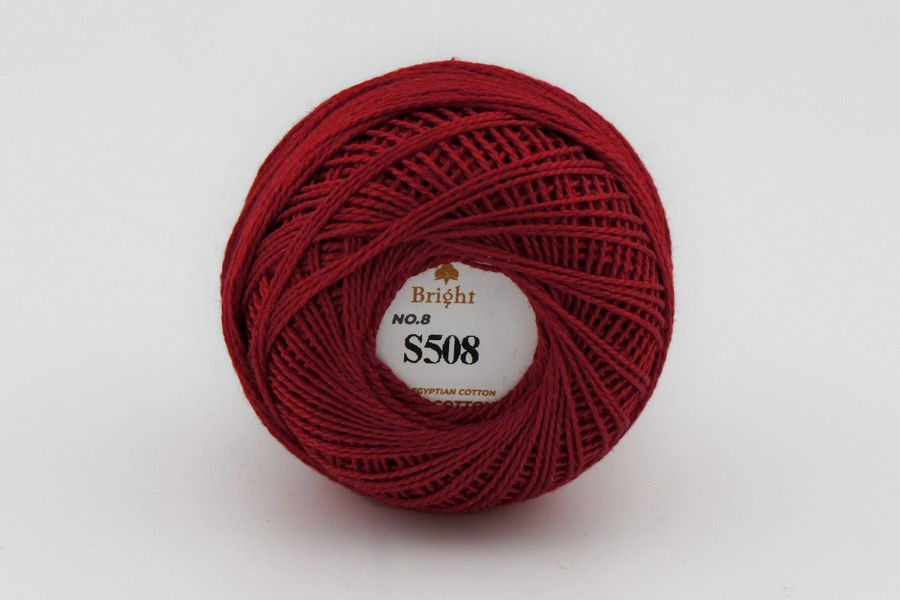 Нитки Ірис 10гр/80м Bright, червоний, S508