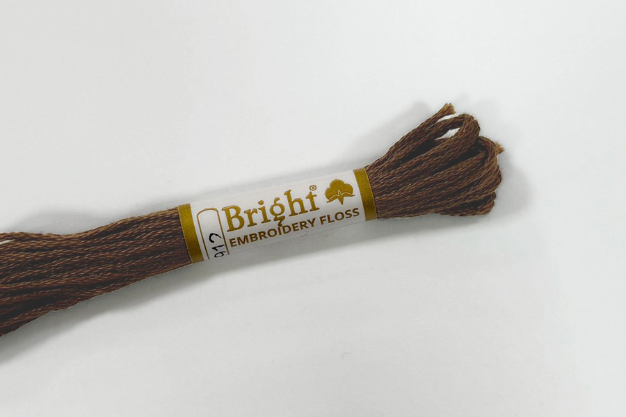 Нитки муліне 8 м Bright, коричневий, 5912