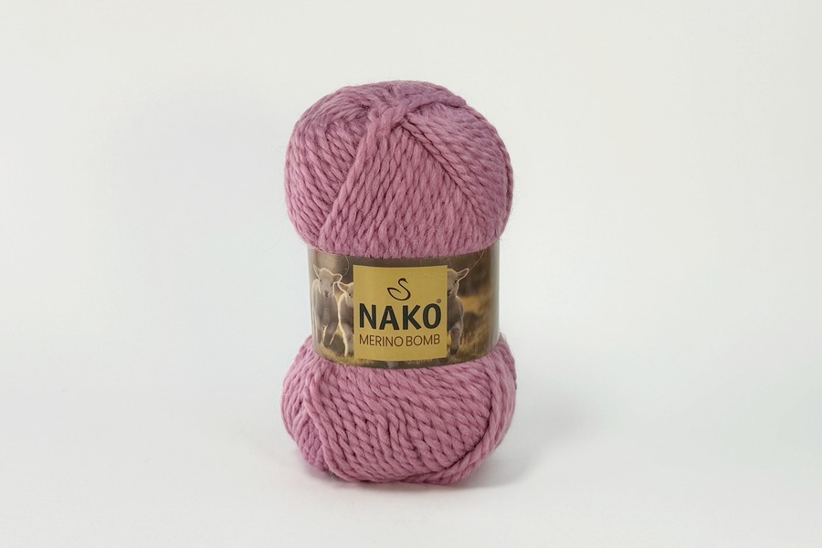 Пряжа Merino Bomb 100гр/120м NAKO, рожевий, 12120