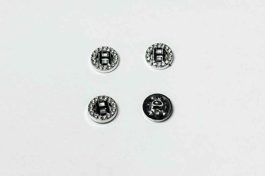 Гудзик 15 мм Mertbutton, срібло, BR-662-24-silv