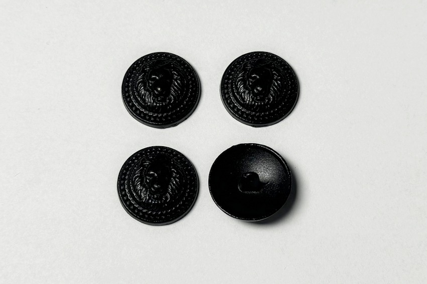 Гудзик металевий 23 мм Mertbutton, чорний, UTS-48-36-black