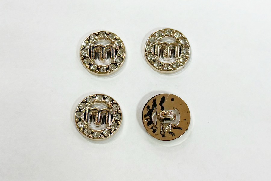 Гудзик 20 мм Mertbutton, золото, BR-663-34-gold