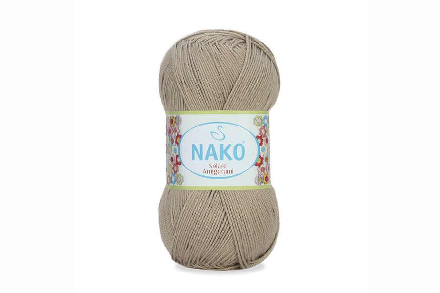Пряжа Solare amigurumi 100гр/270м NAKO, бежевий, 257