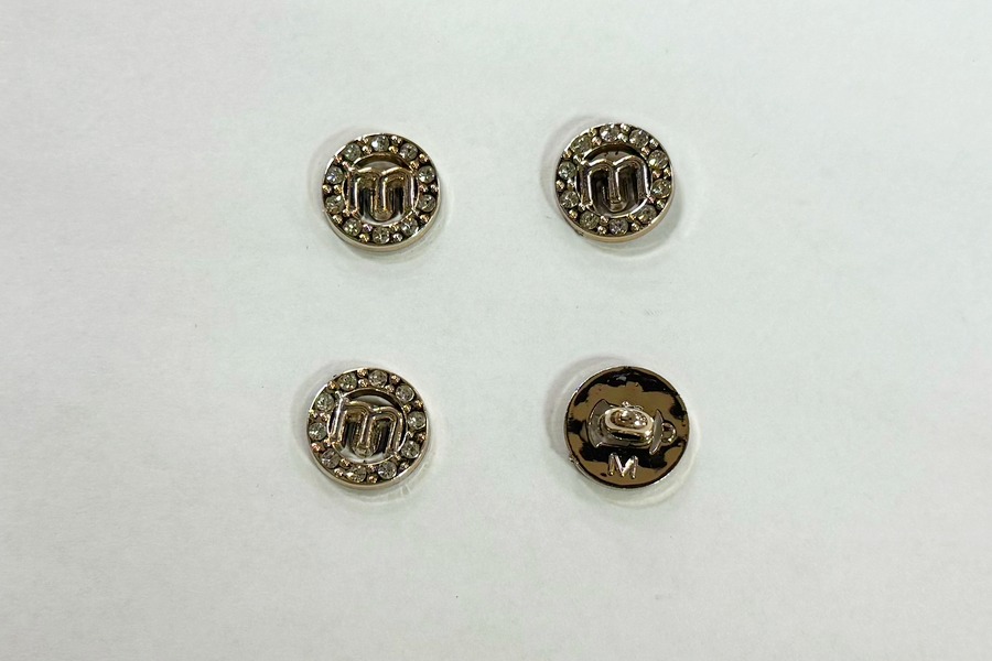 Гудзик 15 мм Mertbutton, золото, BR-663-24-gold