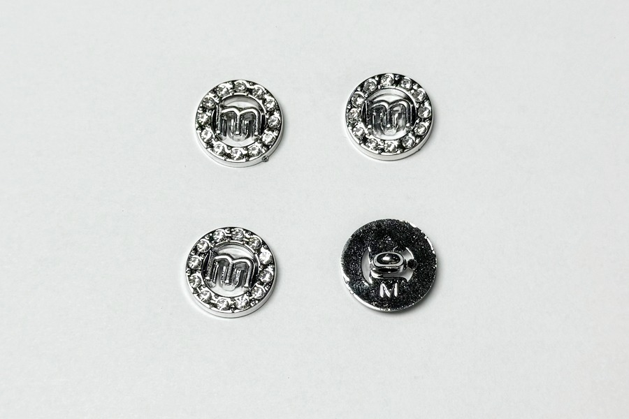 Гудзик 17 мм Mertbutton, срібло, BR-663-28-silver