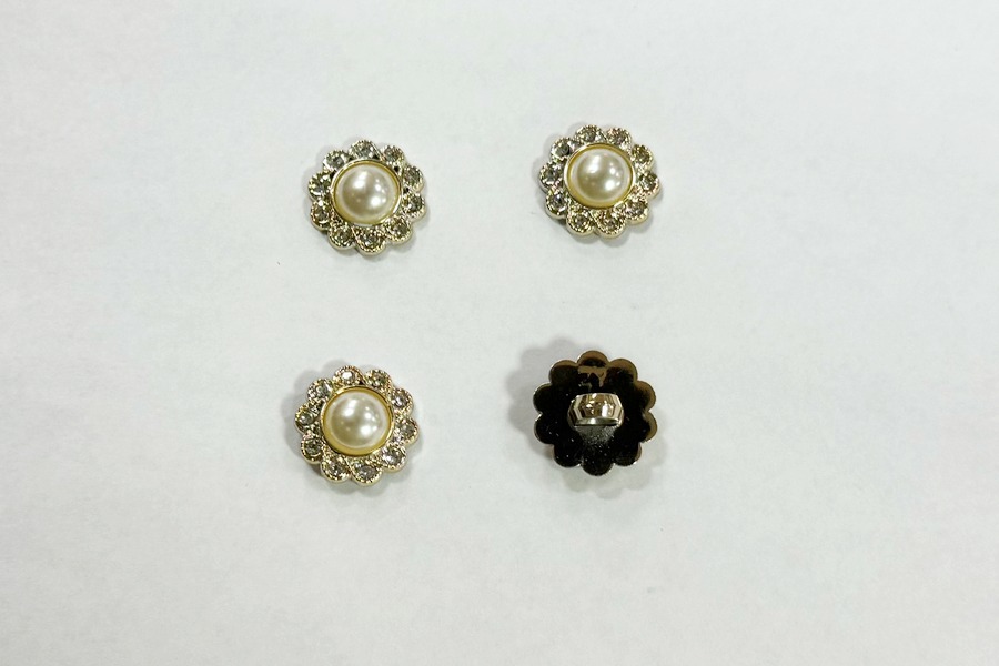 Гудзик 15 мм Mertbutton, золото, BR-665-24-gold