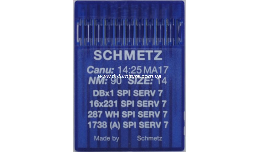 Голки №90 SCHMETZ універсальні, кругле гостре вістря, DBx1 SPI