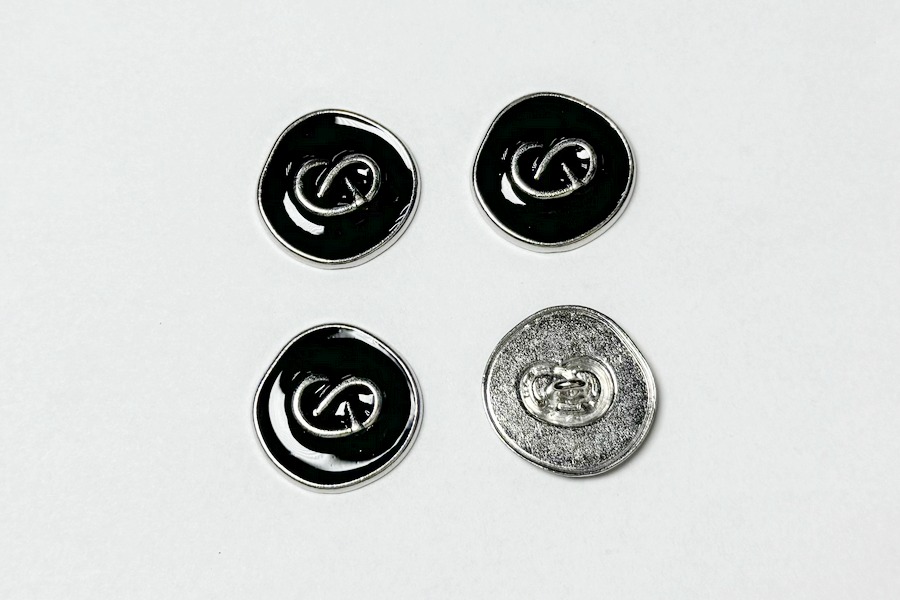 Гудзик металевий 28 мм Mertbutton, нікель, UTS-66-44-nik