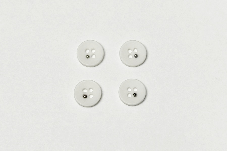 Гудзик 11.5 мм Mertbutton, білий, AVR-4-18-9999