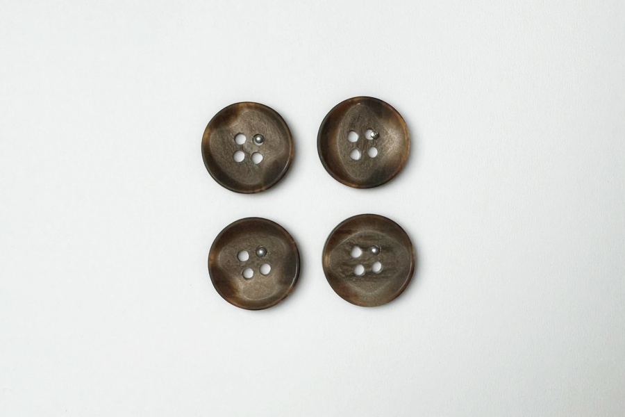 Гудзик 18 мм Mertbutton, коричневий темний, 3007-28-0113