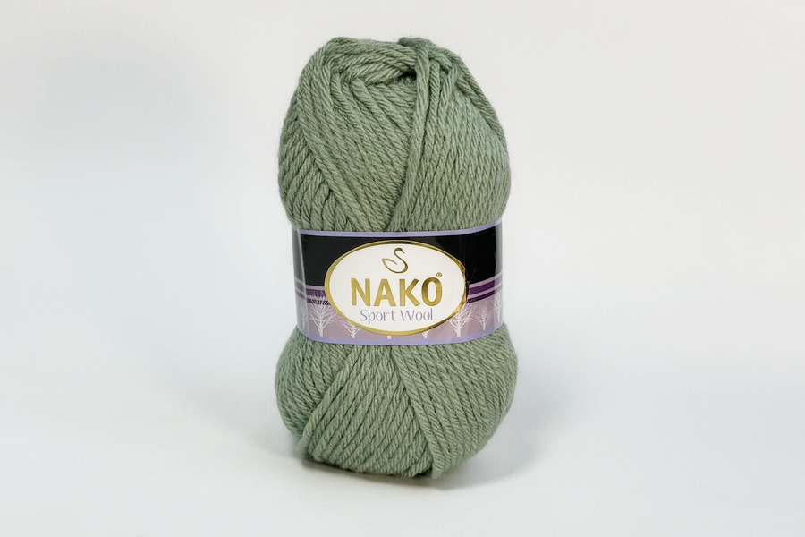 Пряжа Sport wool 100гр/120м NAKO, сірий, 10307