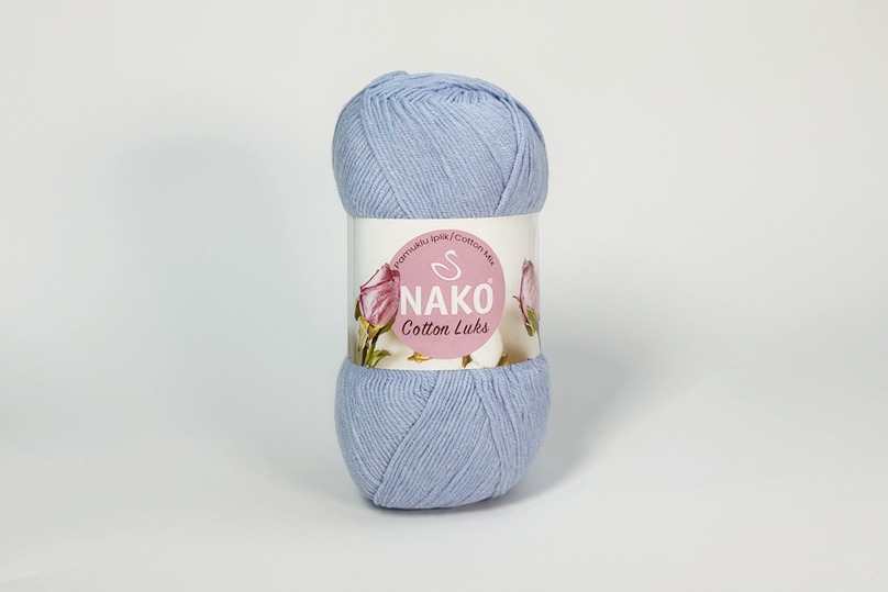 Пряжа Cotton Lux 100гр/330м NAKO, блакитний, 97565