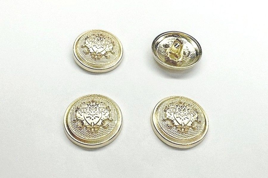 Гудзик металевий 20 мм Mertbutton, золото, SMB-7165-32-gold