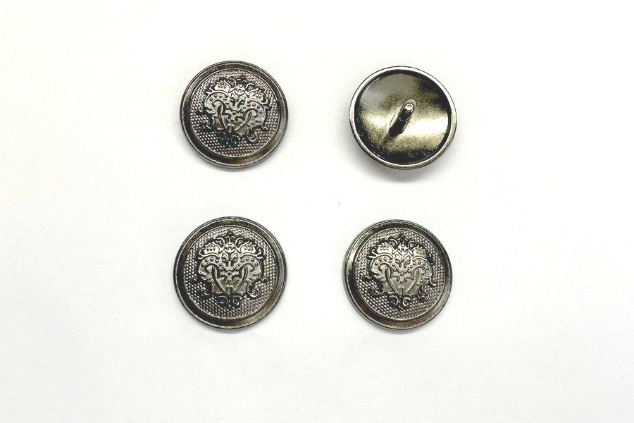 Гудзик металевий 23 мм Mertbutton, нікель чорний, SMB-7165-36-b.nik