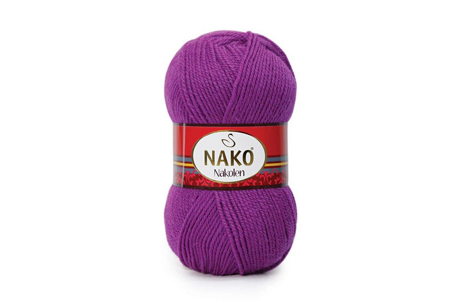Пряжа 100гр/210м Nakolen, бузковий, 6637