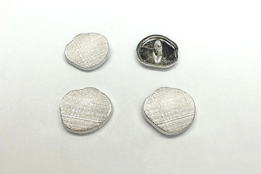 Гудзик металевий 25 мм Mertbutton, нікель, SMB-211-40-nik
