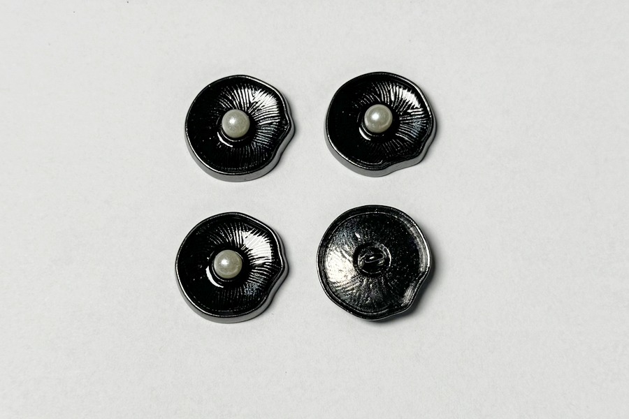 Гудзик металевий 23 мм Mertbutton, нікель чорний, UTS-72-36-b.nik