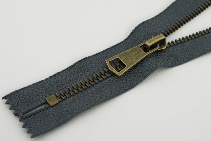 Блискавка T5, бронзовий, 18 см MH, сірий темний