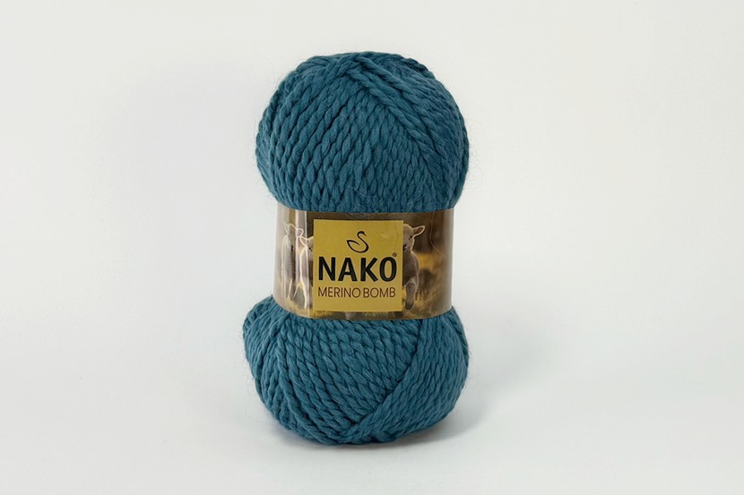 Пряжа Merino Bomb 100гр/120м NAKO, бірюзовий, 10827