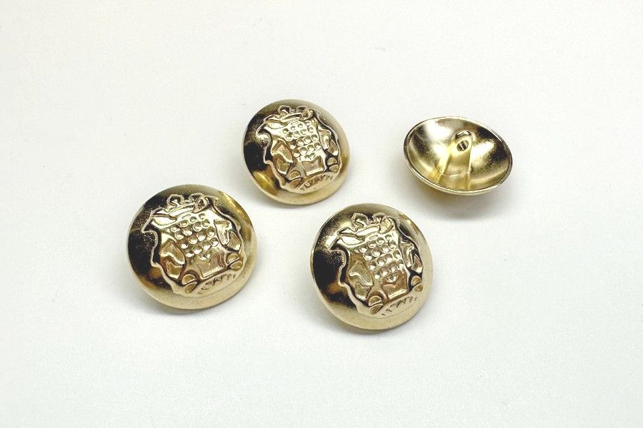 Гудзик металевий 20 мм Mertbutton, золото, SMB-435-32-gold