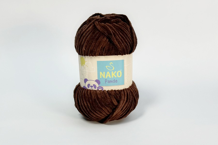 Пряжа Nako panda 100гр/120м, шоколадний, 3105
