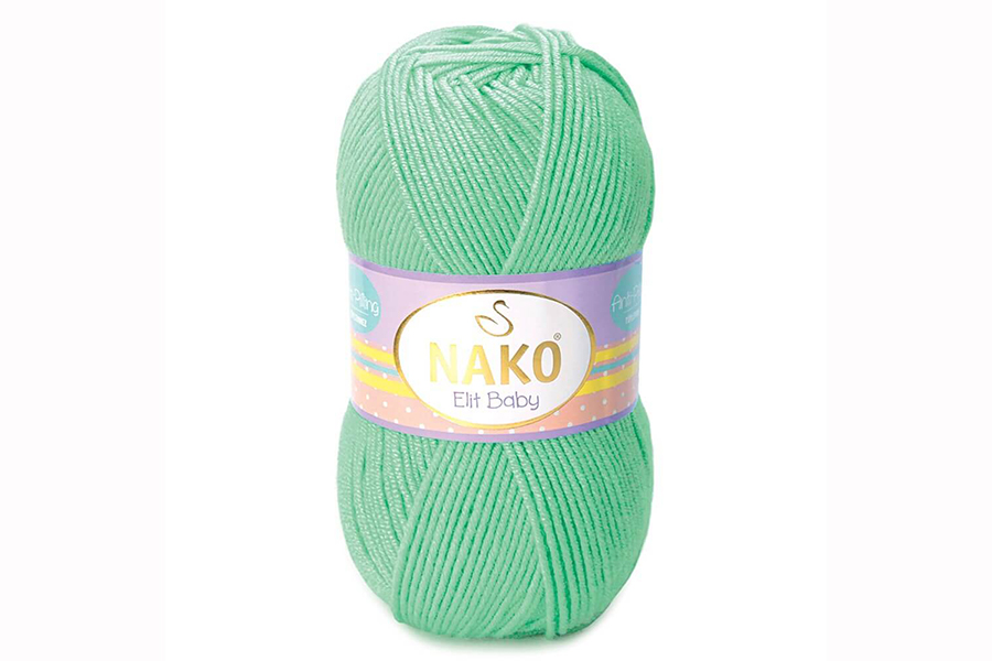 Пряжа Elit Baby 100гр/250м NAKO, салатовий, 10001