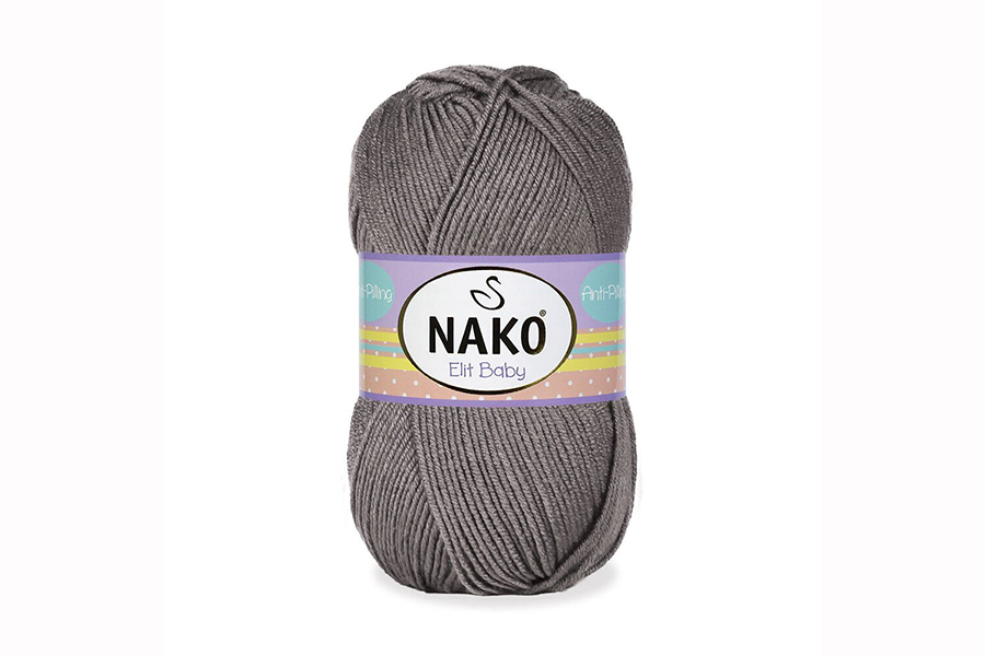 Пряжа Elit Baby 100гр/250м NAKO, сірий, 10994