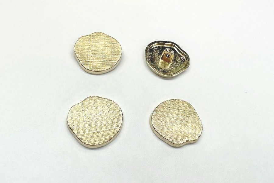 Гудзик металевий 32 мм Mertbutton, золото, SMB-211-48-gold
