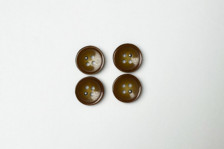 Гудзик 15 мм Mertbutton, коричневий світлий, 3107-24-0394