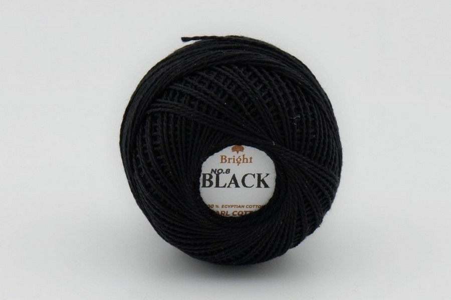 Нитки Ірис 10гр/80м Bright, чорний, black