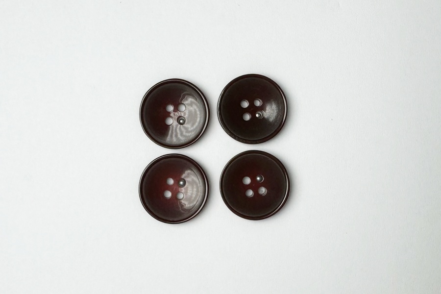 Гудзик 20 мм Mertbutton, бордовий коричневий, 3107-32-0293