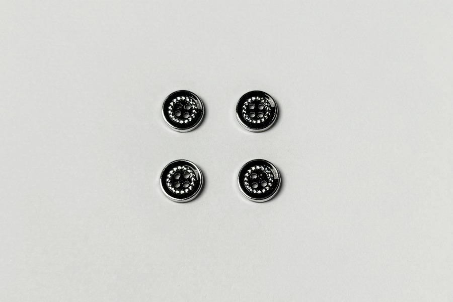 Гудзик 11.5 мм Mertbutton, срібло, HD-594-18-0000/silver