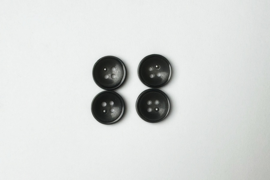 Гудзик 15 мм Mertbutton, сірий темний, 3107-24-0850