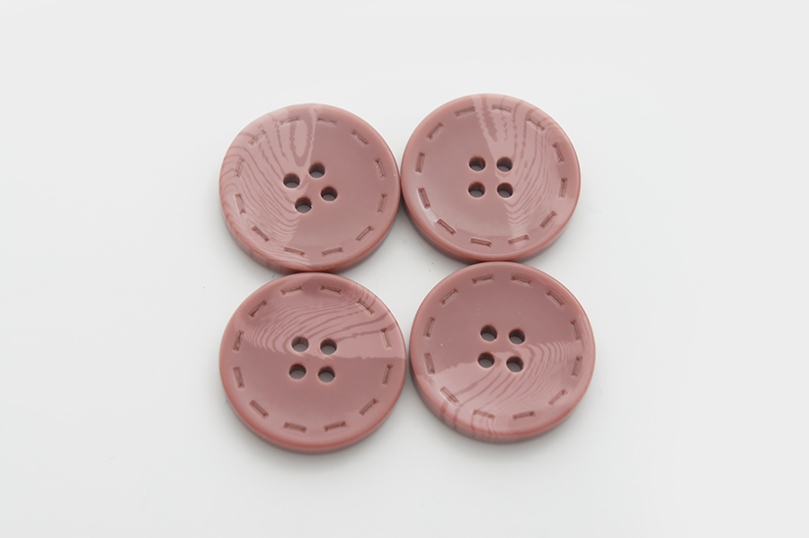 Гудзик 28 мм Mertbutton, фрезовий рожевий темний, 13-44-1360