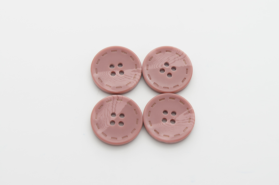Гудзик 23 мм Mertbutton, фрезовий рожевий темний, 13-36-1360