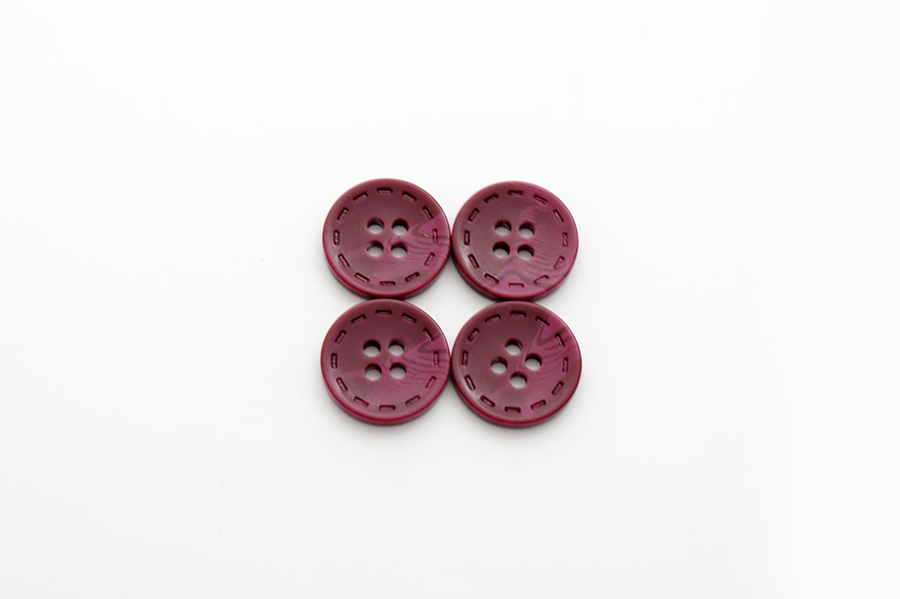 Гудзик 18 мм Mertbutton, малиновий темний, 13-28-1268