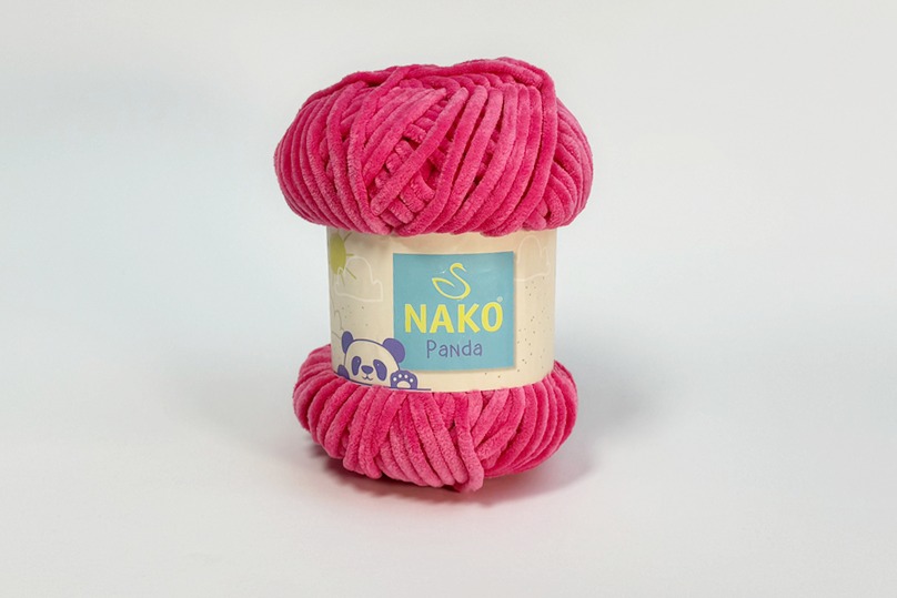 Пряжа Nako panda 100гр/120м, фуксія, 3100