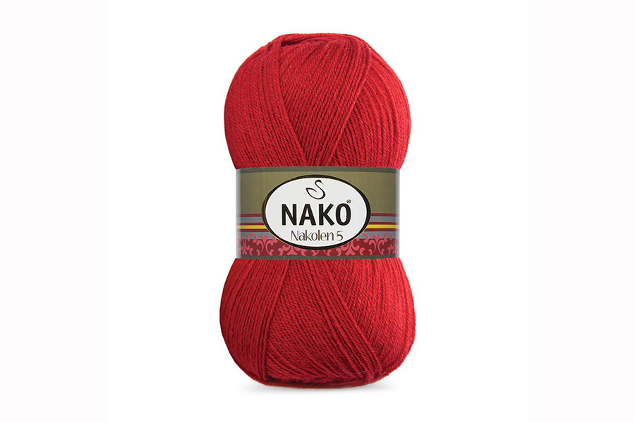 Пряжа 100гр/210м Nakolen, малиновий, 1175