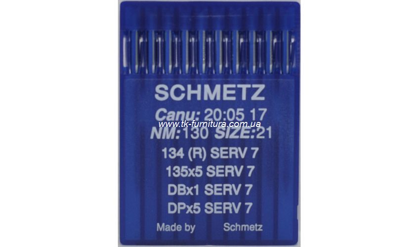 Голки №130 SCHMETZ універсальні, кругле стандартне вістря, DPx5
