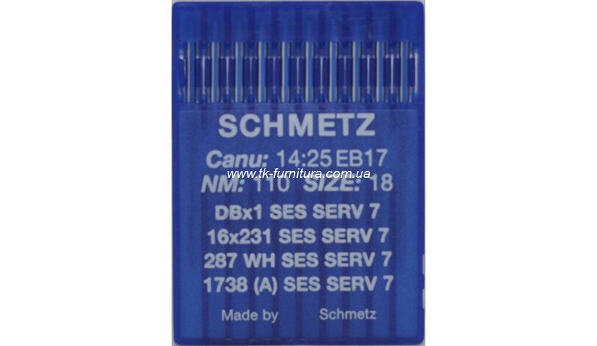 Голки №110 SCHMETZ універсальні, сферичне тонке вістря, DBx1 SES