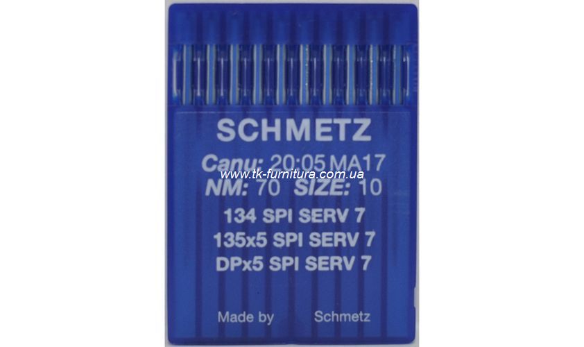Голки №70 SCHMETZ універсальні, кругле гостре вістря, DPx5 SPI