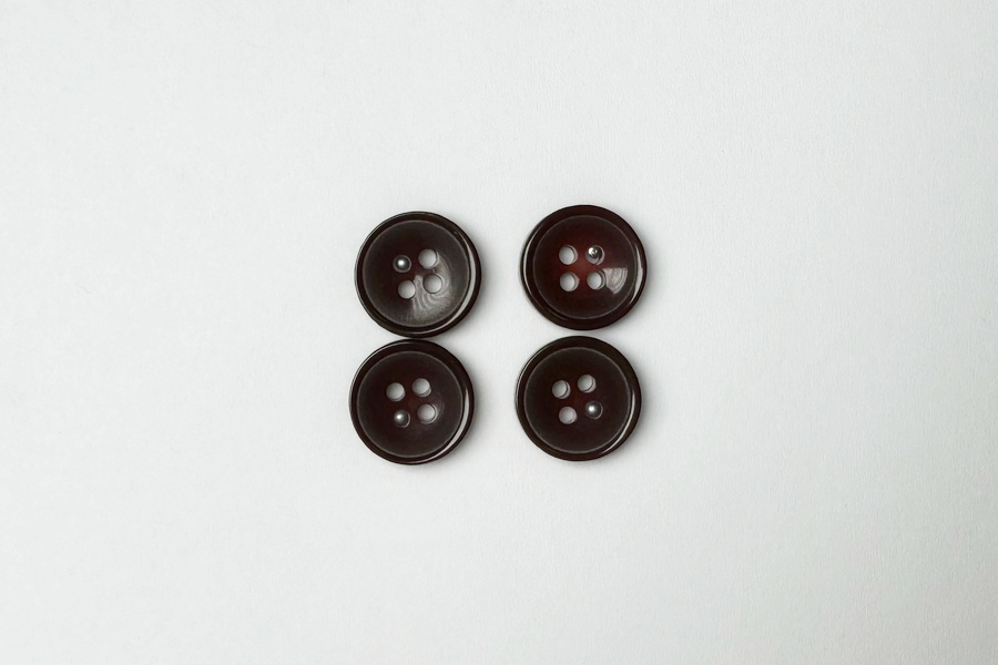 Гудзик 15 мм Mertbutton, бордовий коричневий, 3107-24-0293