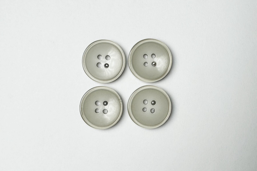 Гудзик 20 мм Mertbutton, молочний сірий, 3107-32-1293
