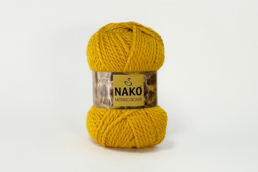 Пряжа Merino Bomb 100гр/120м NAKO, оранжевий, 10658