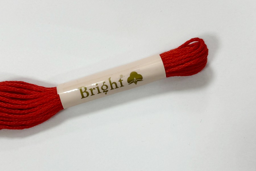 Нитки муліне 8 м Bright, червоний, 0716