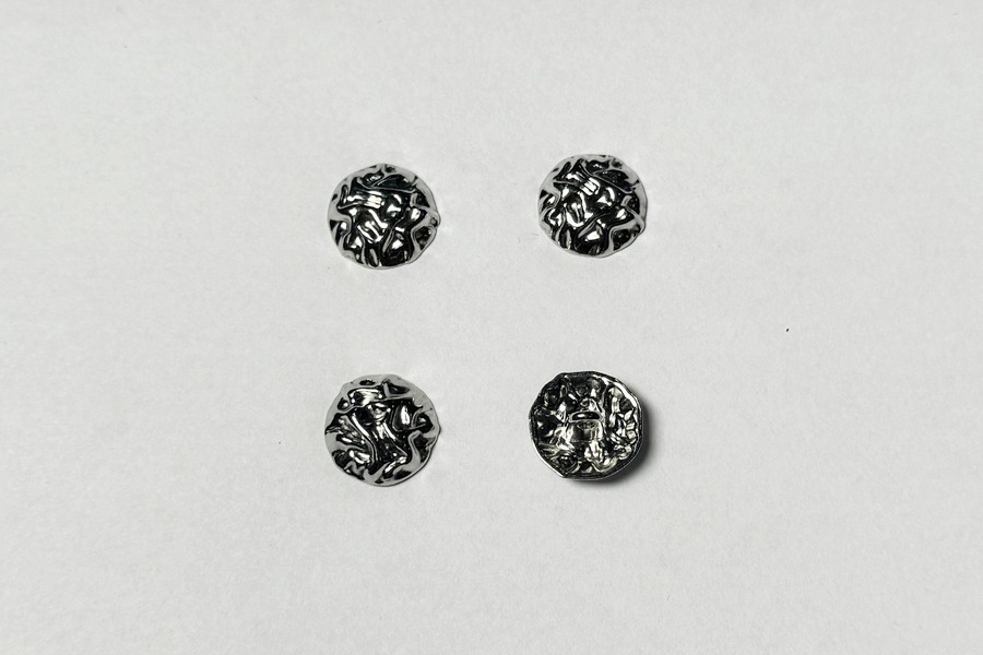 Гудзик металевий 15 мм Mertbutton, нікель, UTS-42-24-nik