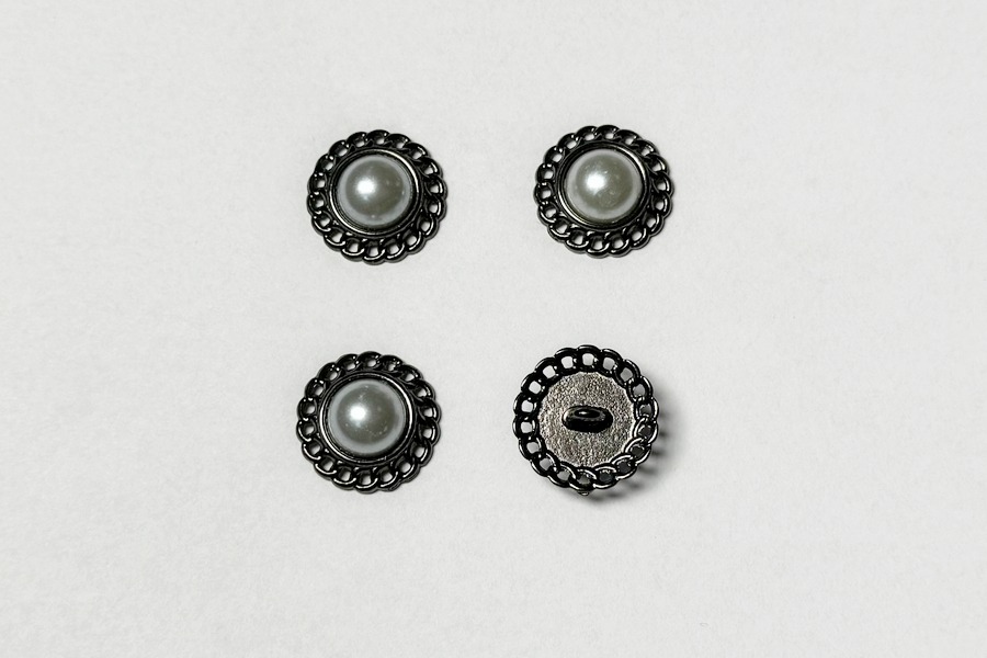 Гудзик металевий 18 мм Mertbutton, нікель чорний, UTS-63-28-b.nik