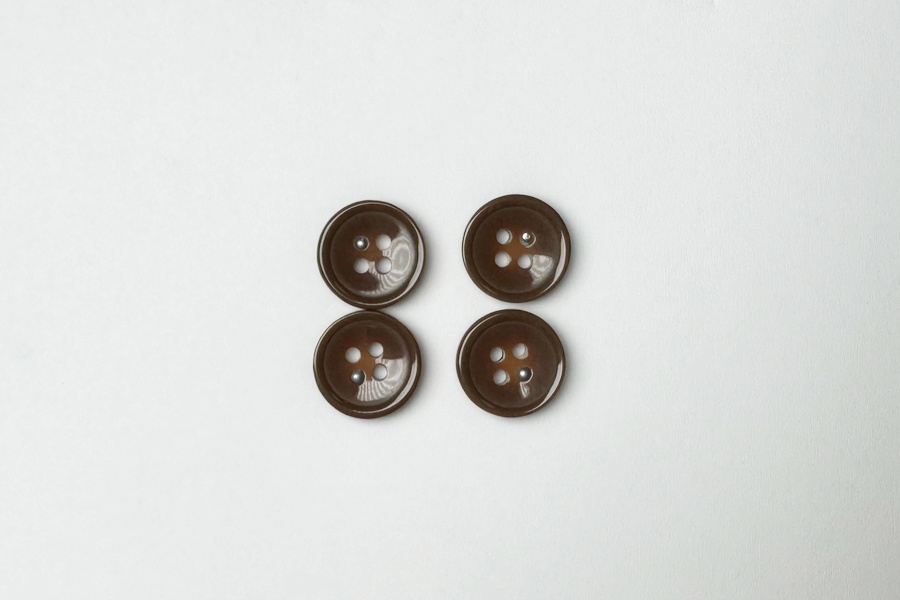 Гудзик 15 мм Mertbutton, какао, 3107-24-1281